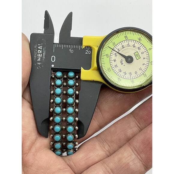 Fred Harvey Bell Trading Sterling Silver 925 Turquoise Cuff Bracelet - Picture 15 of 16